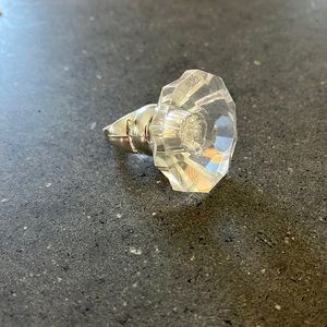 Oversized faux diamond ring